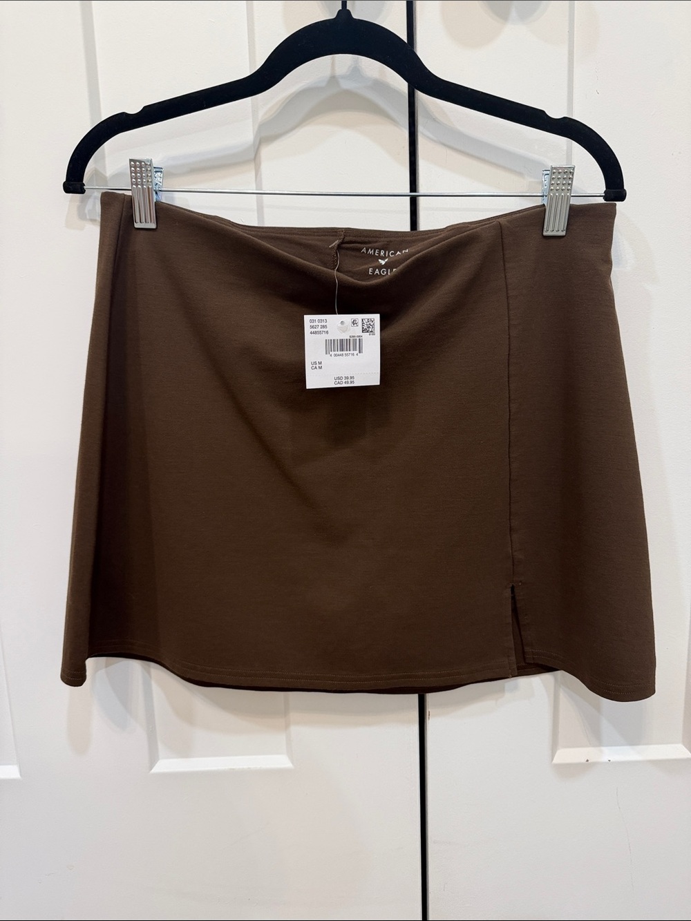 American Eagle Outfitters Chocolate Brown Knit Mini Skort